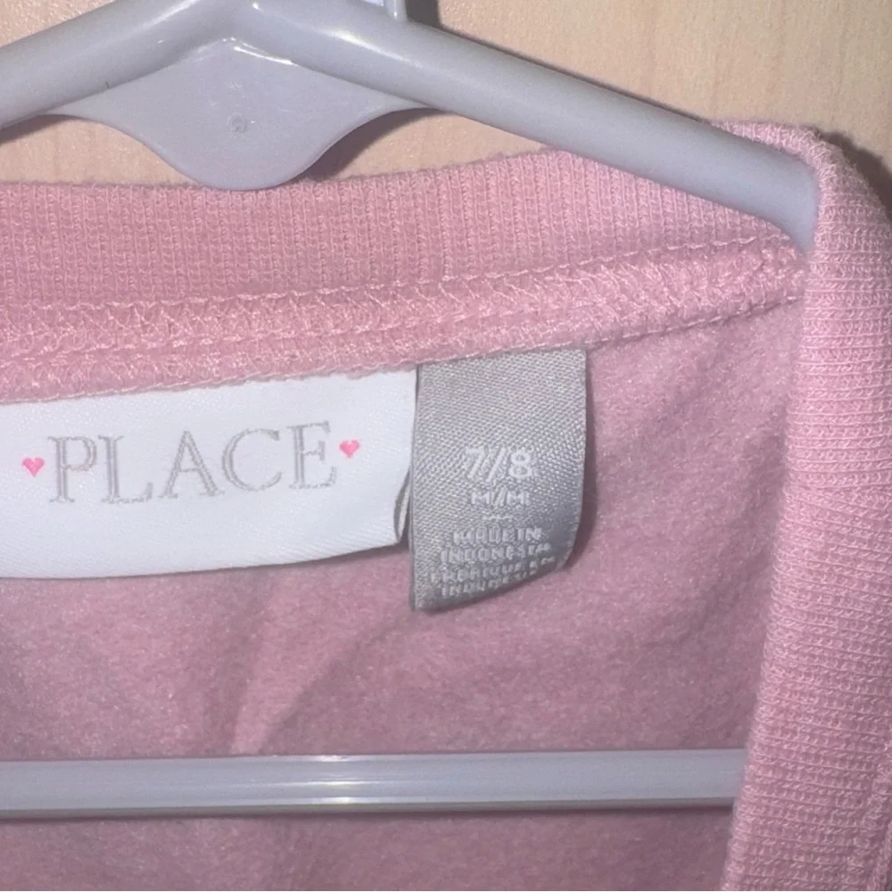The Children’s Place Girls Pink Twist Front Sweatshirt Top Size M 7/8